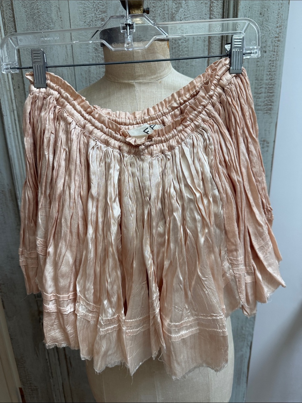 Free People Crinkled Boho Mini Skirt